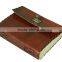 Side Stitched Journals For Professionally Use With Antique Brass Latch Lock Leather Diary
