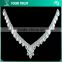 Fashion U shape Diamond Glass Bead Rhinestone Necklace