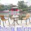 2016 Best selling plastic rattan used cheap indoor cafe restaurant tables chairs for sale