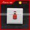 high quality UK 45a 1 gang wall switch for kitchen stainless steel wall switch socket safe