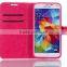 Customized Painting flower leather cover for Samsung galaxy S5