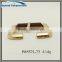Nice polished real gold guangdong gold plated men's slipper shoes buckle brown rubber effect shoes ornaments