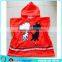 2015 cartoon rabbit kids hooded towel cute rabbit print poncho hooded towel