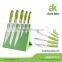 Hot selling knife set,green ABS handle,stainless steel knife set