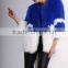 Blue and white wholesale price fox fur coat for women winter