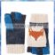 50%wool /50%acrylic fox fairisle knitted hat scarf glove for young boys