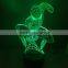 3D Optical Night Lamp Spider man 7 RGB Light Colors 10 LEDs AA Battery or DC 5V