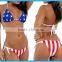 Direct manufacturer custom stripe & star sexy mirco bikini for girl