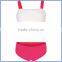 Beautiful beach sport children bikini double shoulder young girl kids swimwear