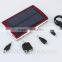 Dual usb solar power bank 10000mah, portable solar power banks