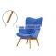 comfortable solid wood and blue fabric chair for home DCW9002#