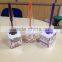 Cheap toilet brush set metalic design