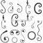 Wrought iron components and ornamental iron hardware for gates parts and fences