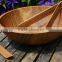 Antique design cheap natural bamboo healthy wood salad bowl wholesale