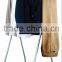 Extendable Single bar clothes hanging stand Garment Rack Silver