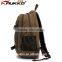 New arrived brown custom canvas backpack laptop bags wholesale for 14inch