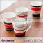 Ceramic new bone china conical mug with red black stripes