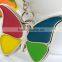 XL-WH51104 new arrival key chain alloy butterfly colored oil dropping anime keychain