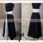RSE246 Thick 395 Satin Two Color Black And White Bridesmaid Dress