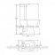 combined two -piece lavatory double flush ceramic WC toilet