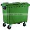 HDPE Industrial dustbin with caster