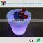 Manufacturer PE LED square flower pot/PE led bucket with remote control 16 mix changeable colors Die80*H80CM