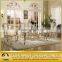 luxury 6 seaters stainless steel dining table set