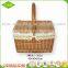 Custom natural wicker basket cheap picnic basket and Gift basket with handle