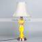 Yellow color chinese porcelain table lamp
