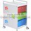 Colorful 3-tier drawer trolley