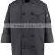 10Buttons 3/4Sleeve Black Jacket Style Executive Chef Workwear Uniform Coat W/Embroidery Logo