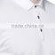 Mens formal plain white polo shirt with ribbon collar men shirt polo