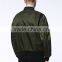 MGOO High Quality Green Nylon Bomber Jackets Custom Long Sleeves Ruffles Padded Cotton Winter Mens Tops