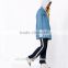 China suppliers woman long jacket fashion denim jacket woman clothing