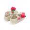 Flower Button Style Free Pattern Crochet Baby Girls Shoes