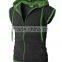 OEM service wholesale sleeveless zipper hoodie stringer vest	colorful sweatshirt cotton coat