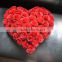 YR092 Top Quality Rose Flower Real Rex Rabbit Fur Cushions/Wedding Figt/valentine's Gift Fur Pillow