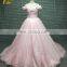 Princess Off Shoulder Butterfly Ball Gown Pink Prom Dress For Evening 2017