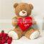 2018 New Brown Stuffed Plush Valentine Teddy Bear With Red Heart Wholesale Cute Kids Soft Plush Toy Huge Giant Teddy Bear