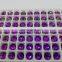 purple velvet back silver foiled sew on crystal stones for wholesale