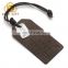 High Quality Yellow Leather Luggage Tag
