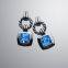 Sterling Silver 925 Design Inspired DY Blue Topaz Cushion Earrings