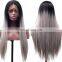 Brazilian Virgin Human Hair Silver Grey virgin hair unprocessed full lace wig