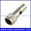 Bnc m12 A code 5pin automotive female shielded underwater moulding connector for satellite