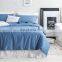 100% Satin Cotton Home Luxury Bed Sheet Bedding Set Blue For Girls And Boys