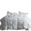 Extra warm white solid single cotton comforter with goose feather down fill