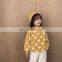 6344 Hot selling new arrival cute white dot crew neck plus velvet kids girls sweater