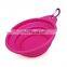 silicone Eco-friendly material folding portable dog training bowl treaty bowl