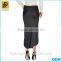 Office ladies 100% black Silk stain long skirts