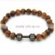 HTB088 2016 yiwu fashion hot jewelry trends bracelet with stainless steel clsap mens bracelet black